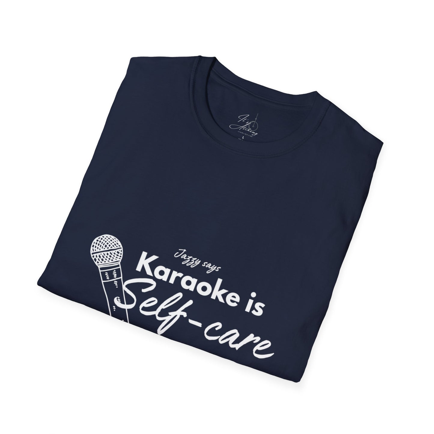 Karaoke is Self-Care Unisex Softstyle T-Shirt - Perfect for Music Lovers & Self-Care Enthusiasts