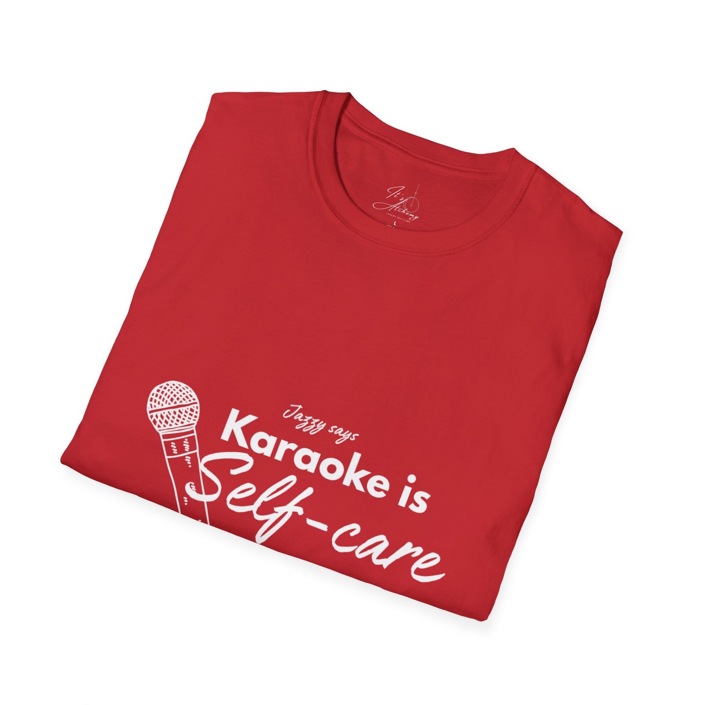 Karaoke is Self-Care Unisex Softstyle T-Shirt - Perfect for Music Lovers & Self-Care Enthusiasts