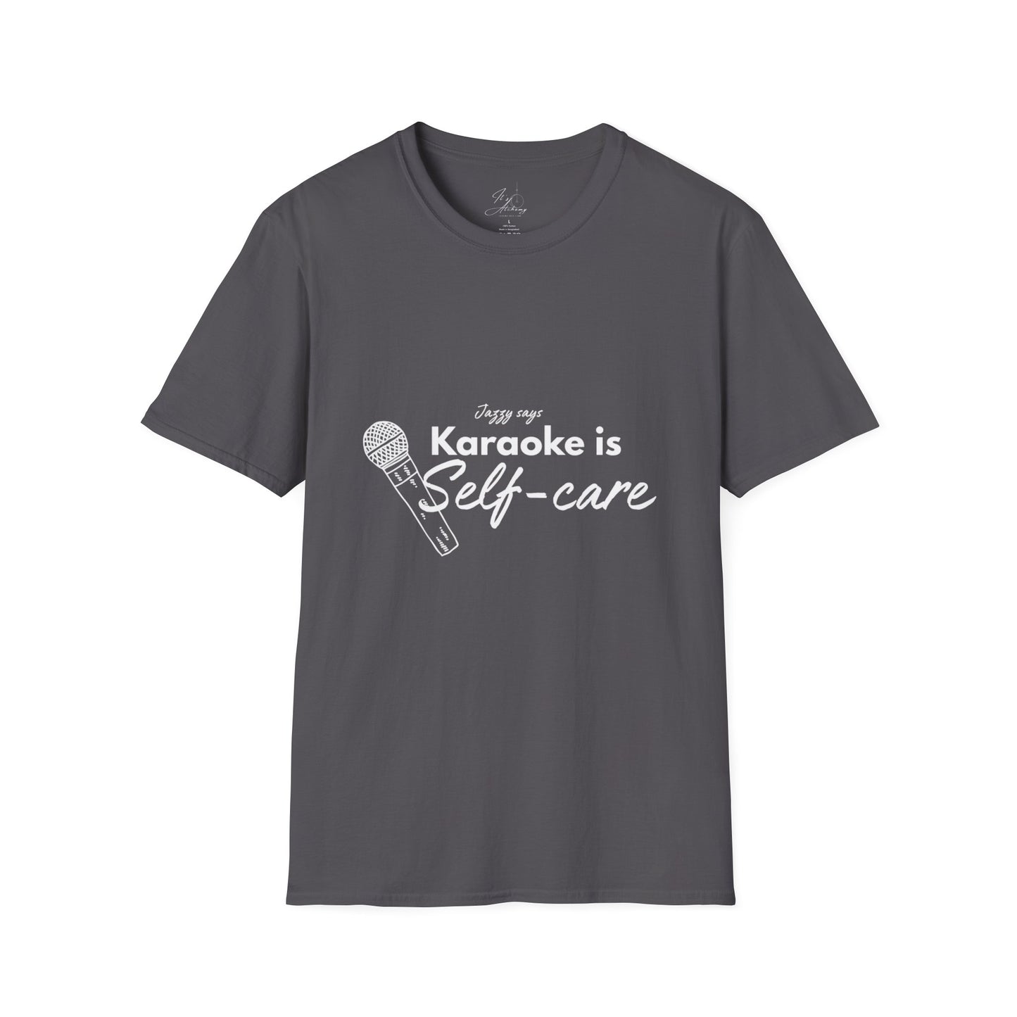 Karaoke is Self-Care Unisex Softstyle T-Shirt - Perfect for Music Lovers & Self-Care Enthusiasts