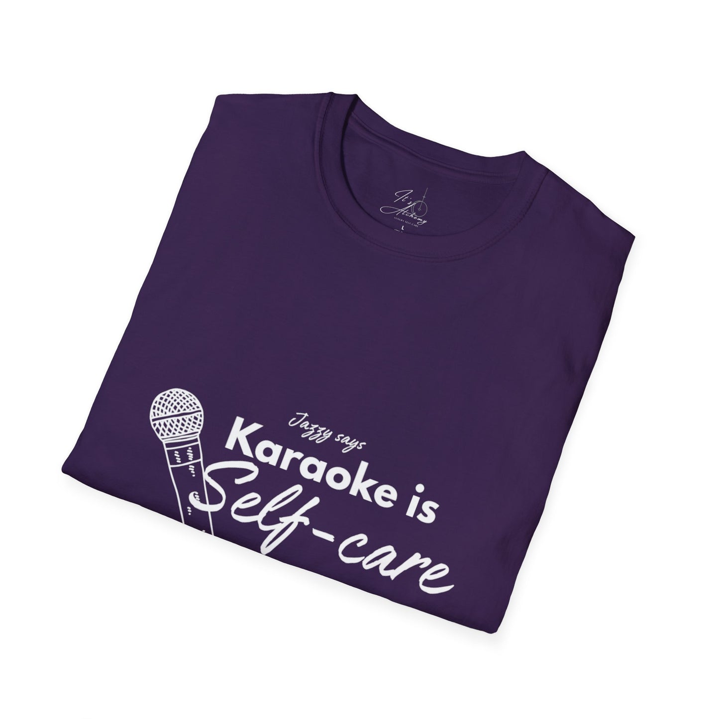 Karaoke is Self-Care Unisex Softstyle T-Shirt - Perfect for Music Lovers & Self-Care Enthusiasts