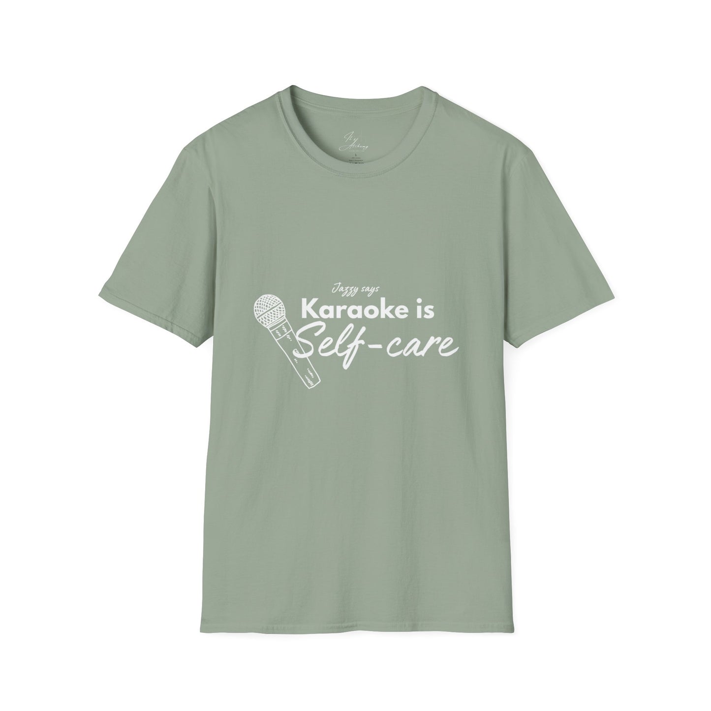 Karaoke is Self-Care Unisex Softstyle T-Shirt - Perfect for Music Lovers & Self-Care Enthusiasts