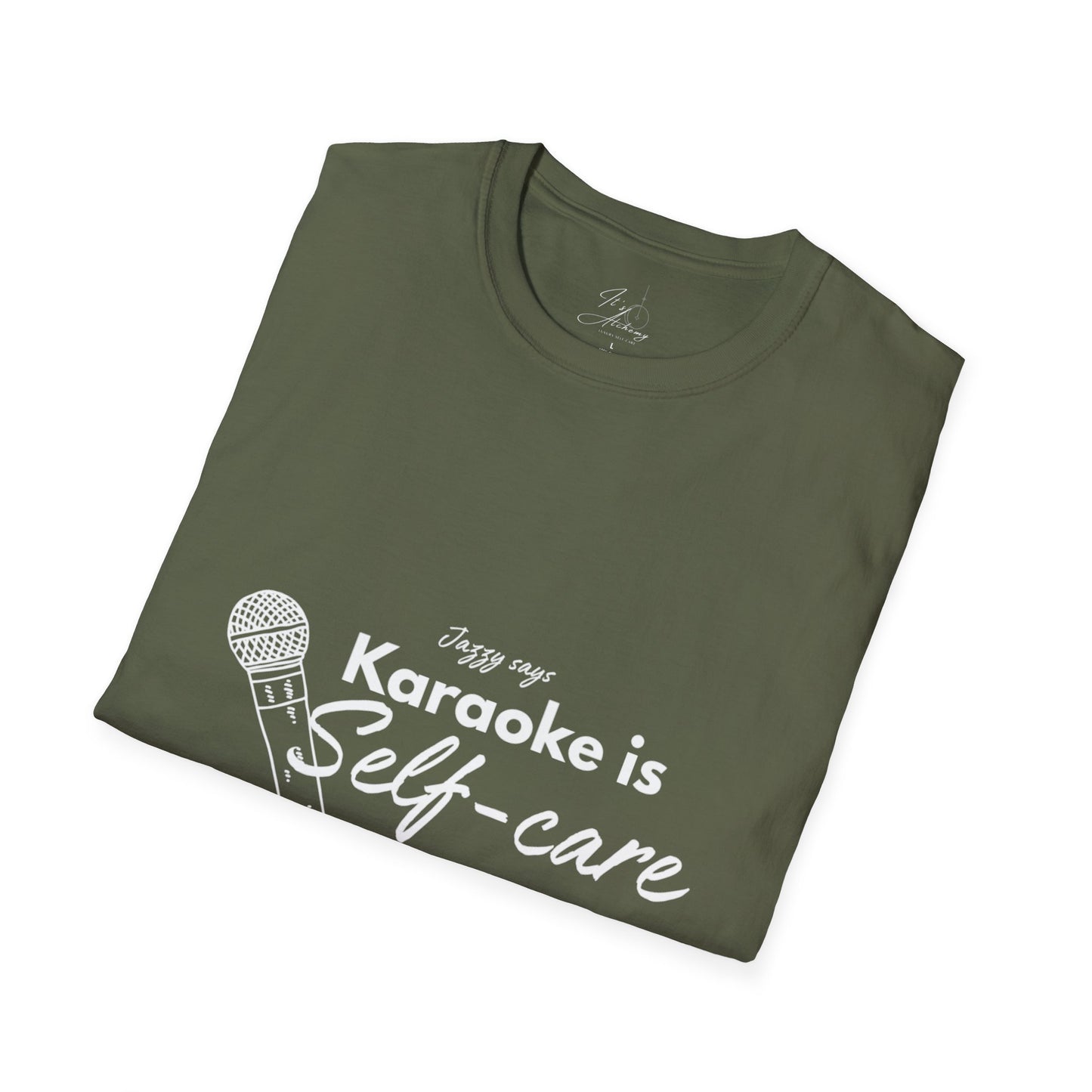 Karaoke is Self-Care Unisex Softstyle T-Shirt - Perfect for Music Lovers & Self-Care Enthusiasts