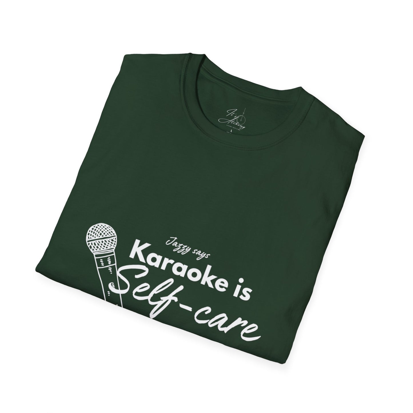 Karaoke is Self-Care Unisex Softstyle T-Shirt - Perfect for Music Lovers & Self-Care Enthusiasts